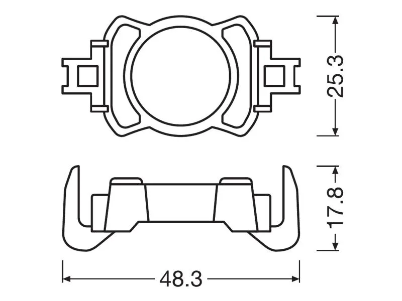 OSRAM Montagehalterung Sockel Adapter für H7 LED Module 64210DA10