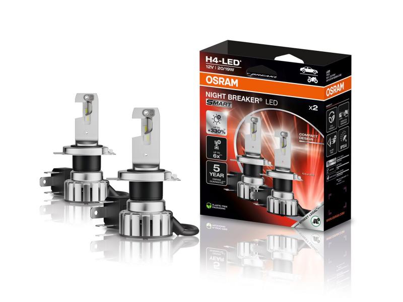 OSRAM Night Breaker H4 LED SMART +330% für Fiat Punto / Grande Punto 199 2012-2018