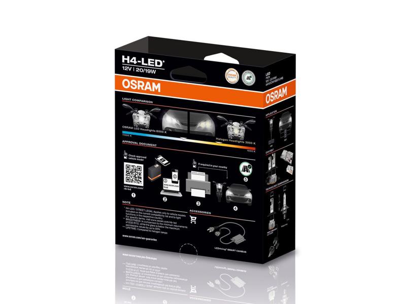 OSRAM Night Breaker H4 LED START +230%  Abblendlicht + Fernlicht  - 64193DWNBST-2HB