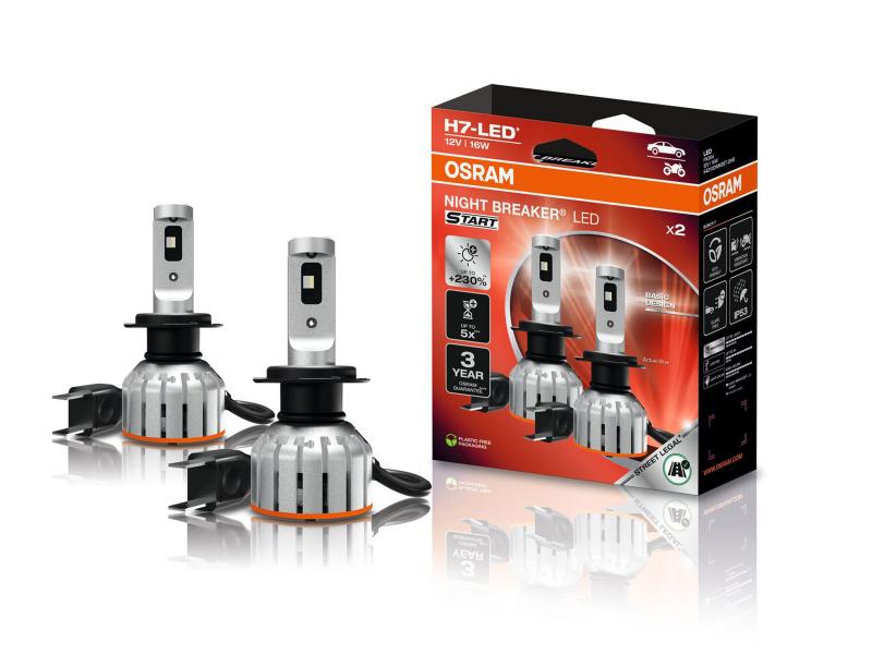 OSRAM Night Breaker H7 LED START +230% 12V Straßenzulassung  - 64210DWNBST-2HB