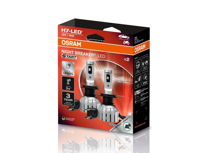 OSRAM Night Breaker H7 LED START +230% 12V Straßenzulassung  - 64210DWNBST-2HB