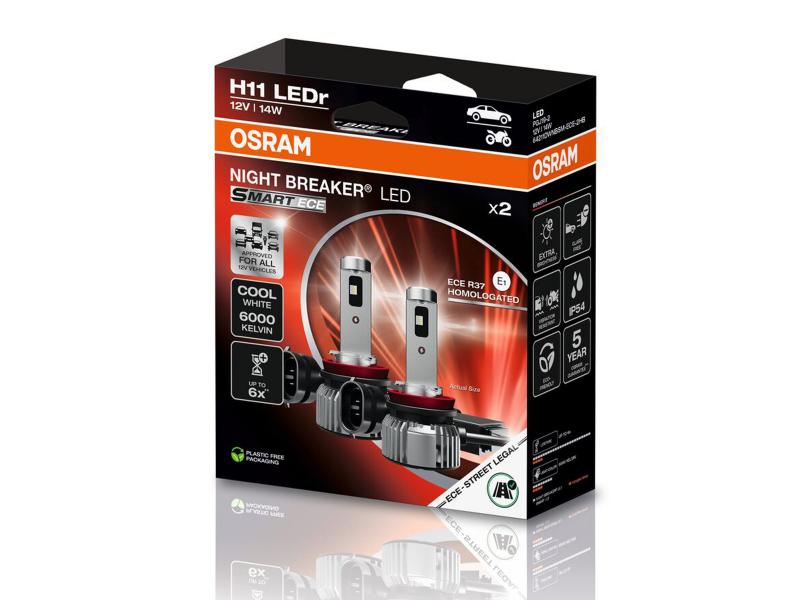 OSRAM Night Breaker LED SMART H11 ECE Leuchtmittel 12V 6000K  - 64211DWNBSM-ECE