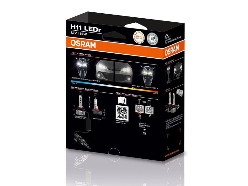 OSRAM Night Breaker LED SMART H11 ECE Leuchtmittel 12V 6000K  - 64211DWNBSM-ECE