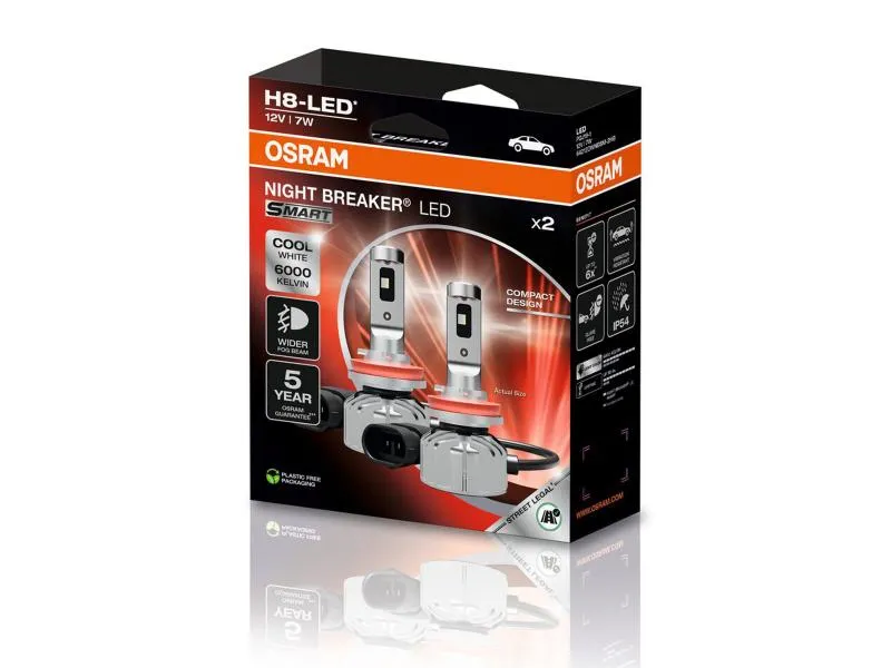 OSRAM Night Breaker LED SMART H8 Nebelscheinwerfer 12V 6000K  - 64212DWNBSM-2HB