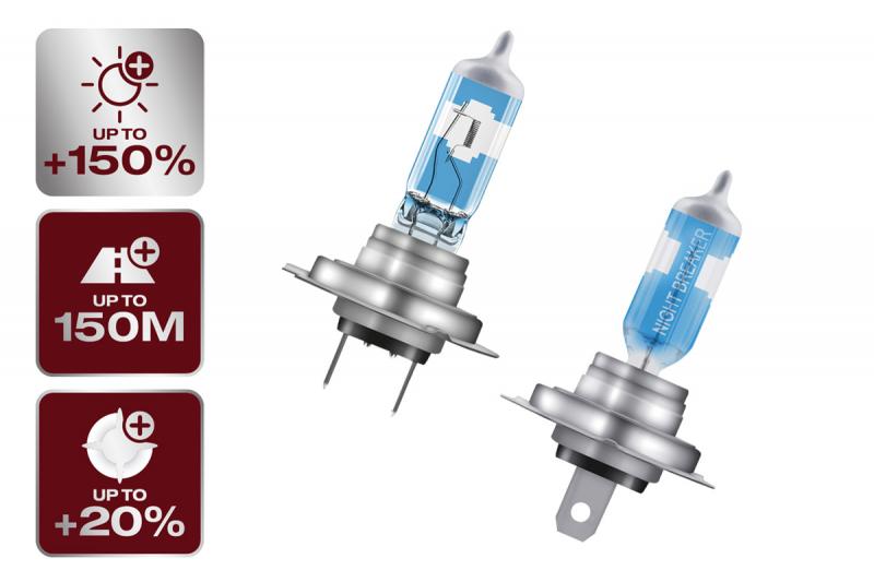 OSRAM Night Breaker Laser H7 12V 55W +150% Halogen Leuchten Lampen DuoBox 64210NL-2HB