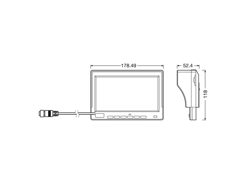 OSRAM ROADsight OCS700N Rückfahrkamera 7 Zoll 1080p Nachtsicht IP67 - OCS700N