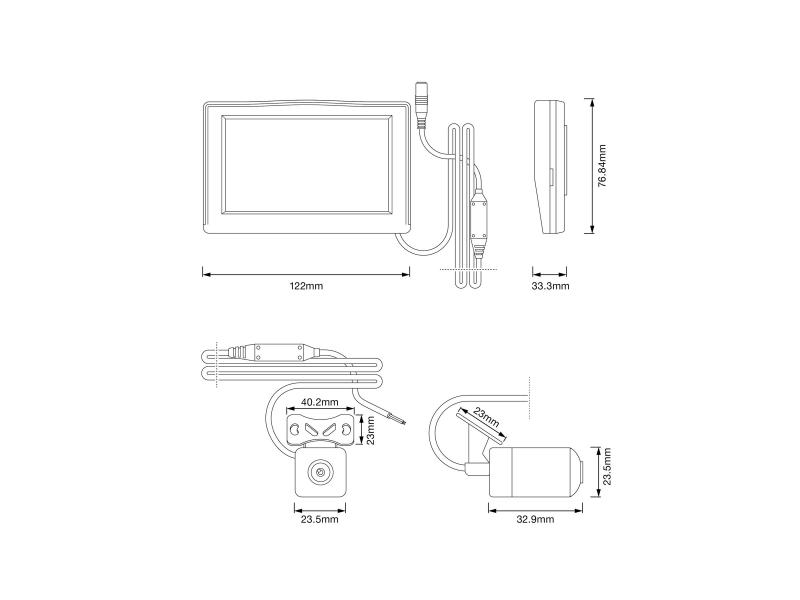 OSRAM ROADsight OWRCS4 Rückfahrkamera Funk 4,3 Zoll 110° IP67 12V 24V - OWRCS4