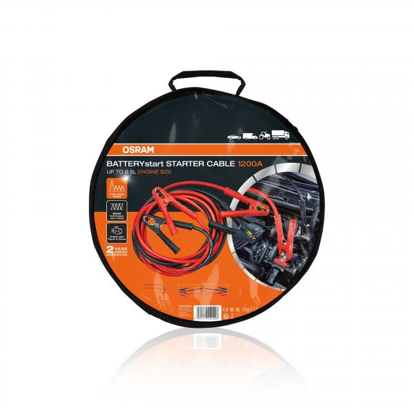 OSRAM STARTERcable 1200A Starthilfekabel Überbrückungskabel 6 m 12V 24V - OSC500