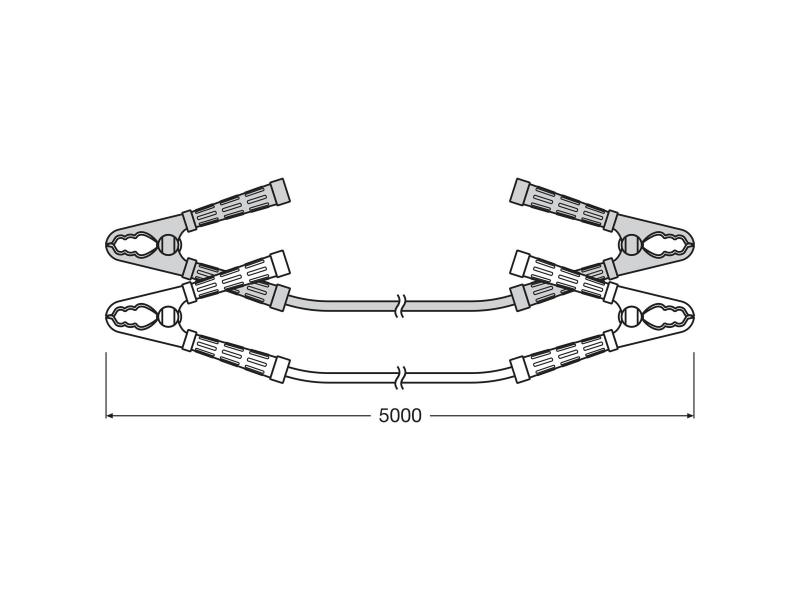 OSRAM STARTERcable 1200A Starthilfekabel Überbrückungskabel 6 m 12V 24V - OSC500