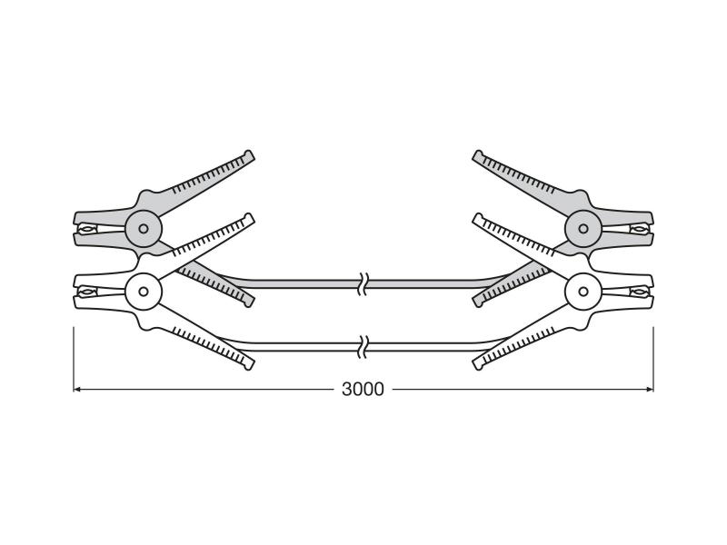 OSRAM STARTERcable 200A Starthilfekabel Überbrückungskabel 2,5 m 6V 12V - OSC101