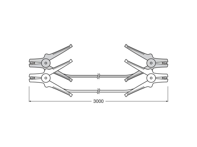 OSRAM STARTERcable 300A Starthilfekabel Überbrückungskabel 3 m 6V 12V - OSC160