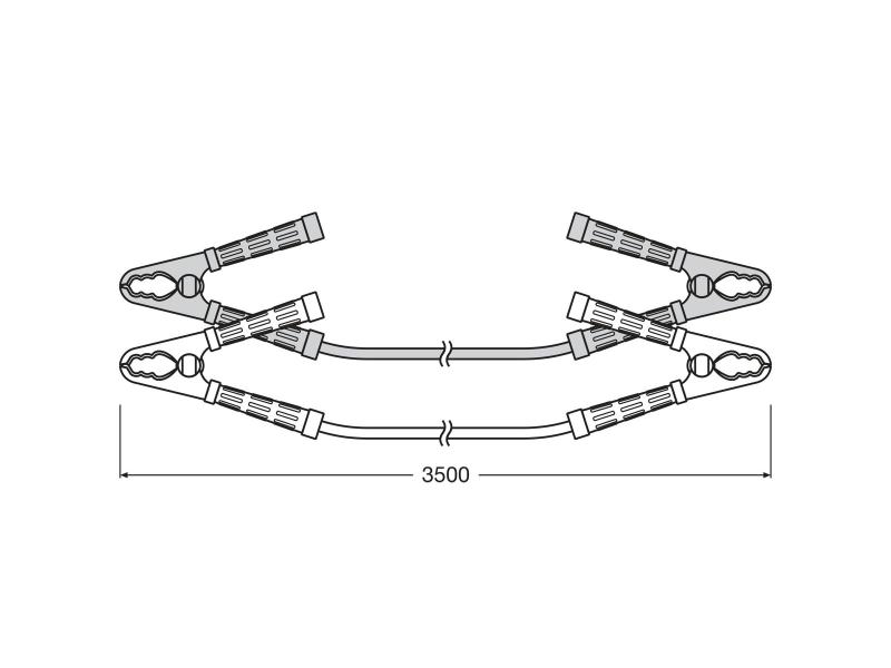 OSRAM STARTERcable 700A Starthilfekabel Überbrückungskabel 3,5 m 12V 24V - OSC250