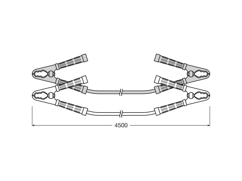 OSRAM STARTERcable 900A Starthilfekabel Überbrückungskabel 4,5 m 12V 24V - OSC350