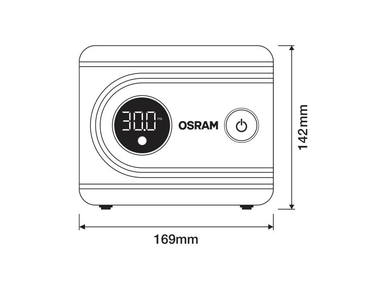 OSRAM TYREinflate 612 ESSENTIAL 12V Reifenpumpe Luftkompressor Reifenfüller - OTI612ESN