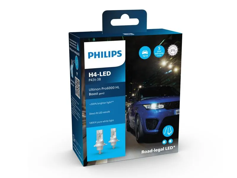 Philips Boost +300% GEN2 H4 LED Abblendlicht für Kia Picanto Typ TA/PL 2011-2017