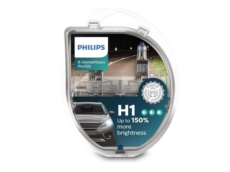 Philips H1 Leuchtmittel 12V 55W P14,5s X-tremeVision Pro150 DuoBox - 12258XVPS2