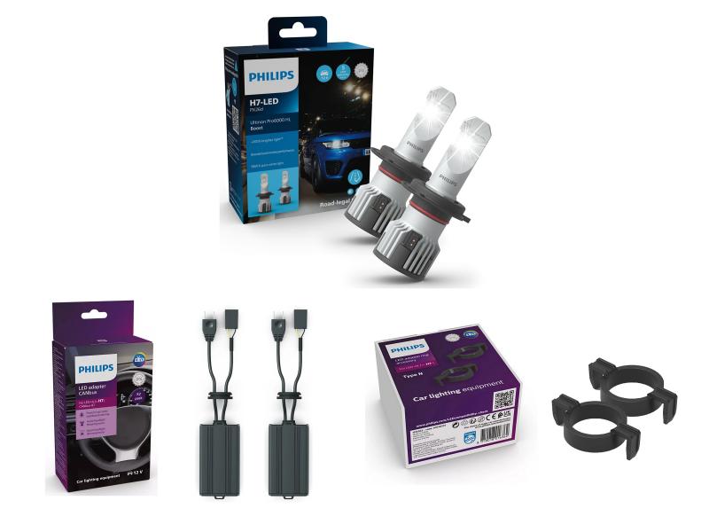 Philips H7 LED Pro6000 +450% Boost  Abblendlicht Set für Peugeot 3008 Facelift 2013-2016