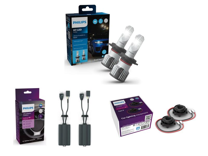 Philips H7 LED Pro6000 +450% Boost  Abblendlicht Set für VW T5 2009-2016 (D+CAN)