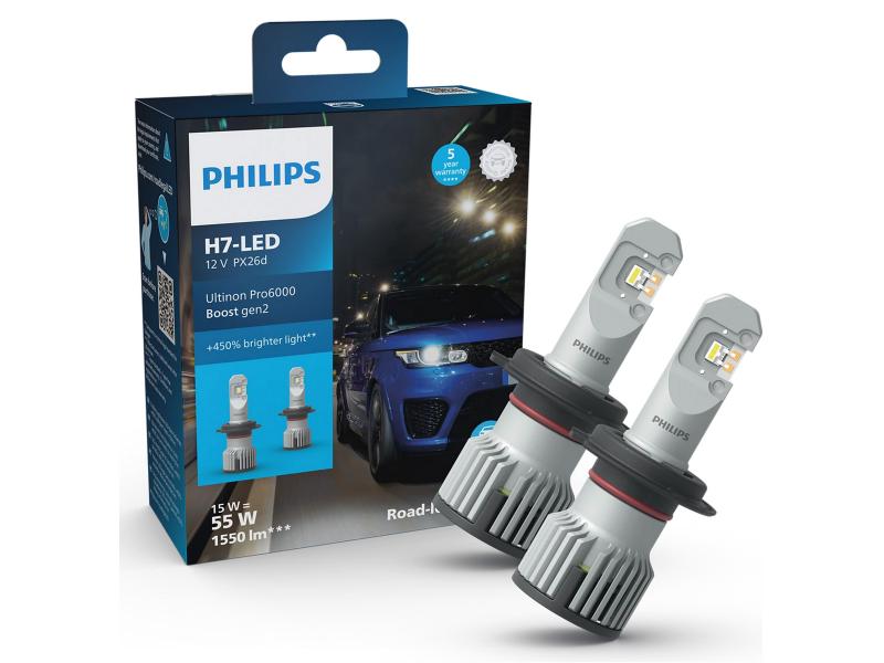 Philips Pro6000 Boost GEN2 +450% H7 LED Fernlicht für BMW 1er F40 Typ IK2, IK4 2011-2016