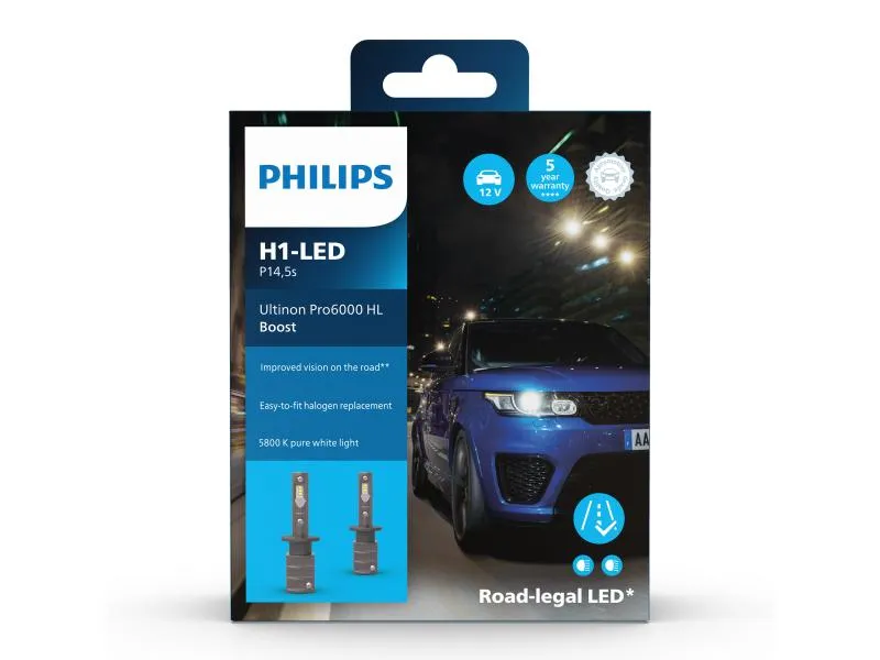 Philips Ultinon Pro6000 Boost H1 LED Fernlicht für BMW 3er E21 1975-1985