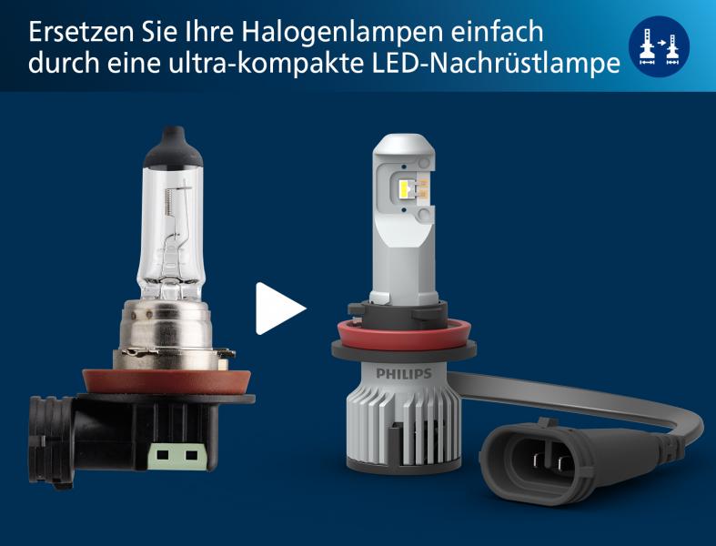 Philips Ultinon Pro6000 Boost H11 LED +400% 18W ECE R37 Zulassung - 11362U60BX2